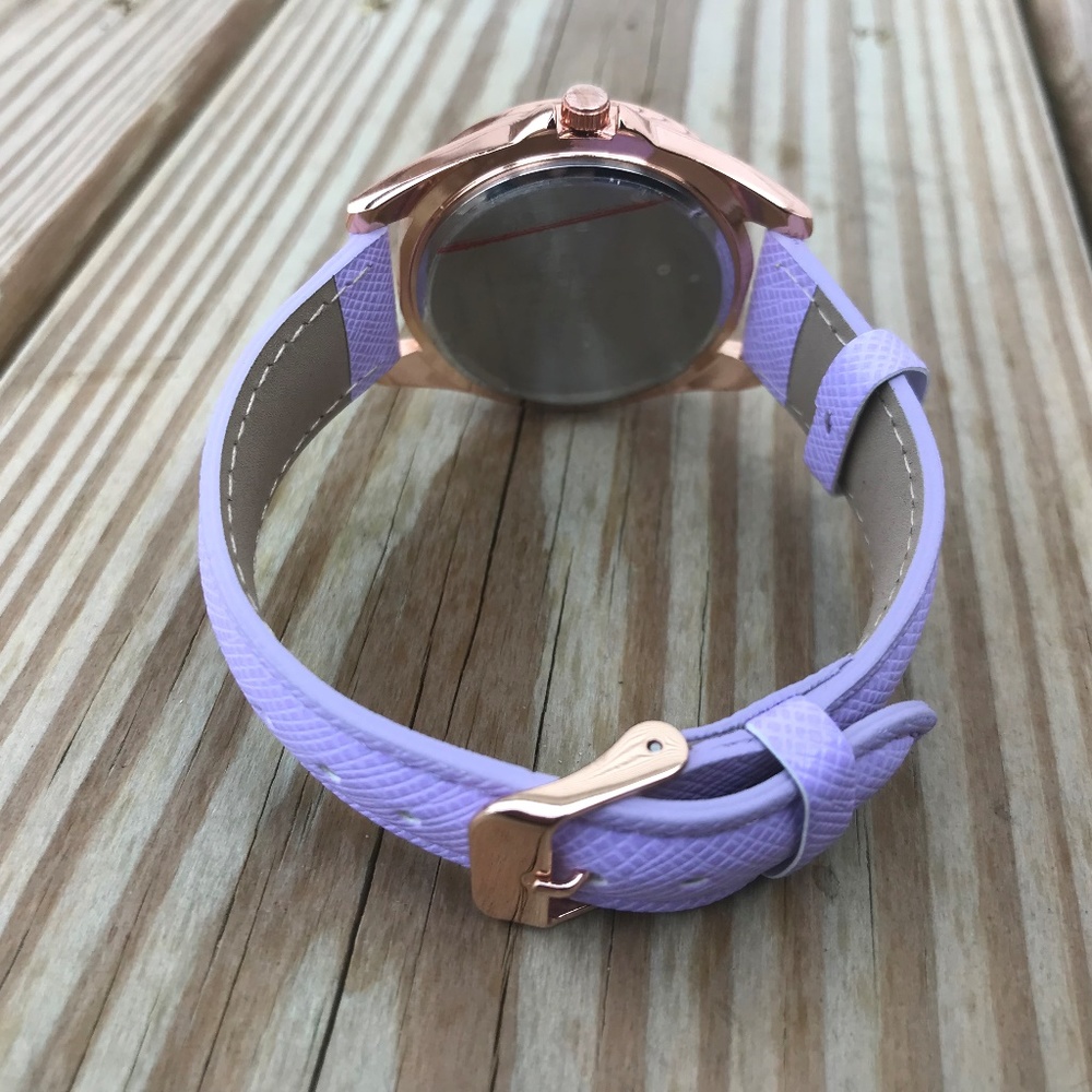 Womens Watch Purple Band Ladies Analog Wrist Watch - Picture 5 of 8